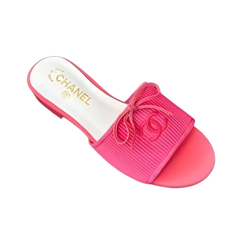 CHANEL Slide Slippers Women's Pink-1