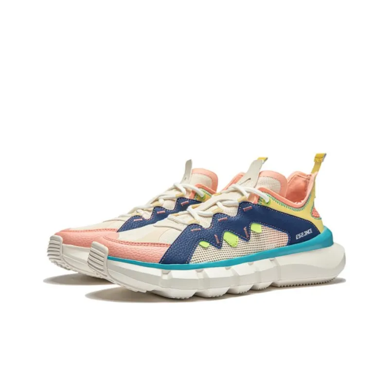LiNing Essence 2.3 Cushioning Wear Resistant Low Top Casual Shoes Men's Blue White Yellow-2