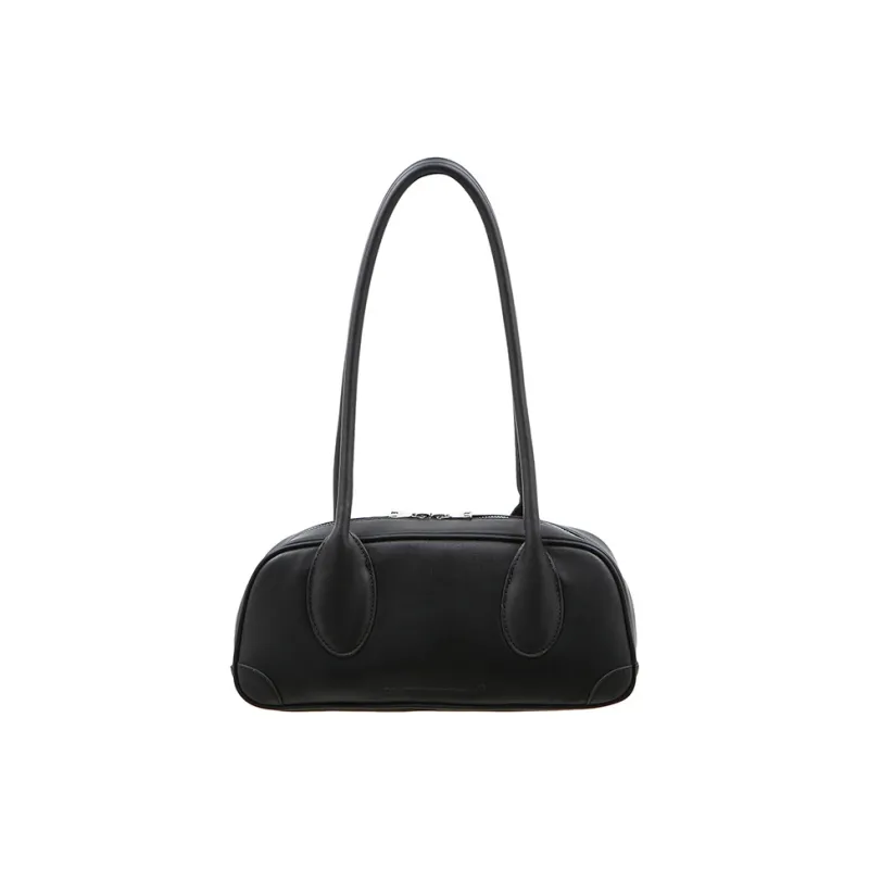 DANGEROUSPEOPLE Artificial Leather One Shoulder Handbag Regular Women's Light Gray/Black-3