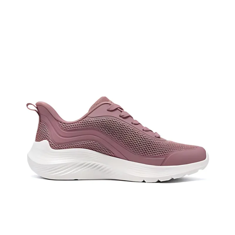 Skechers Bob's Cushioning Anti Slip And Wear Resistant Coverage Support Low Top Casual Running Shoes Women's Rose Red-1