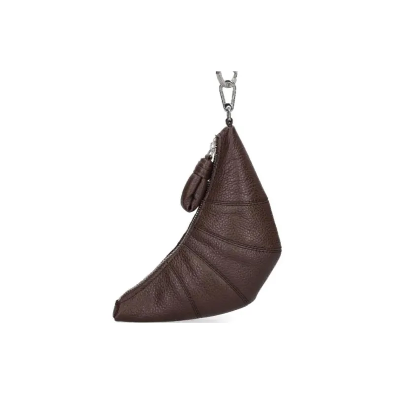 Lemaire Croissant Series Grain Leather Croissant Bag Crossbody Coin Purse Women's Hickory Walnut Brown-4