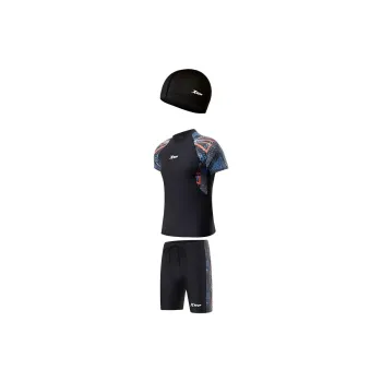XTEP Swimming Sets Polyester, Polyamide, Elastane Beach, Hot Spring, Seaside Men's Black