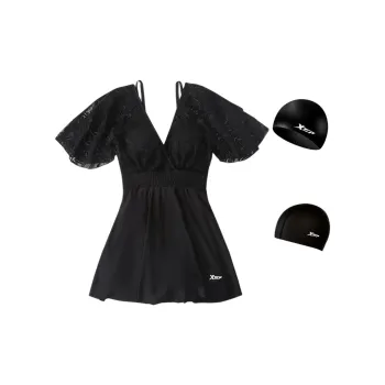 XTEP Swimming Sets Polyester Seaside, Swimming Pool Women's Black