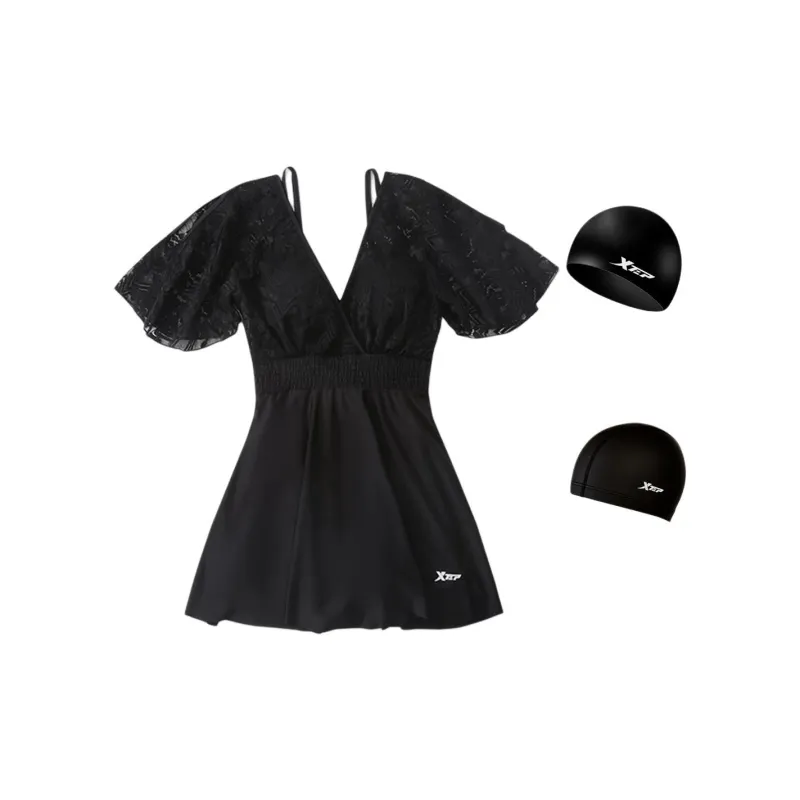 XTEP Swimming Sets Polyester Seaside, Swimming Pool Women's Black-0