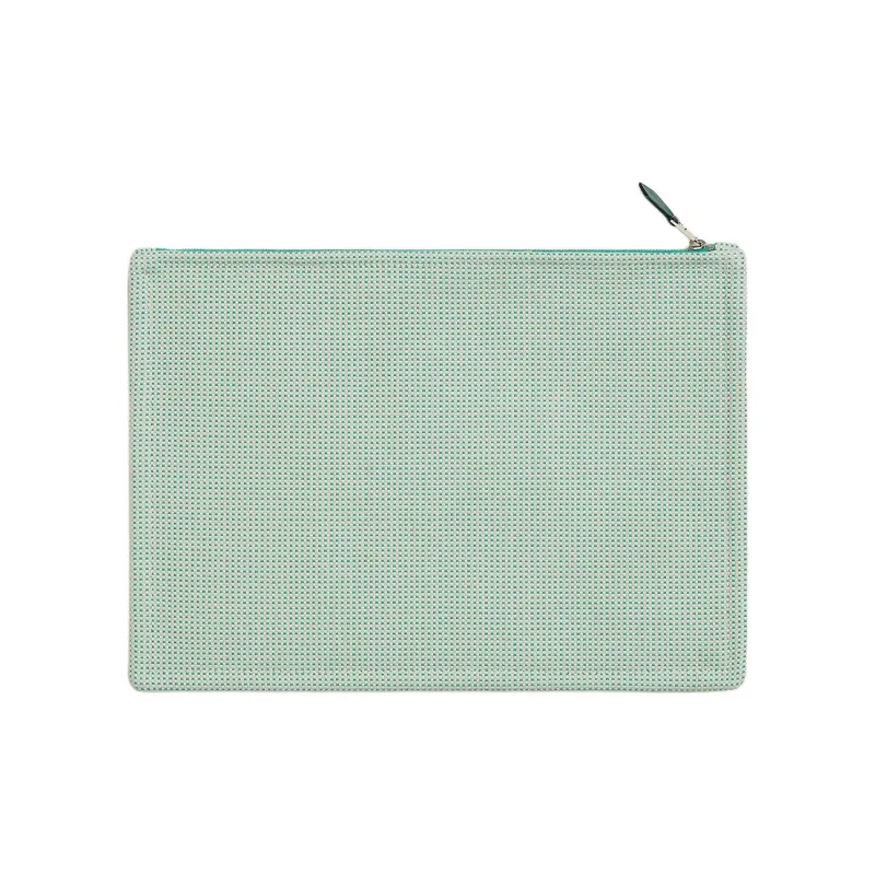 HERMES Cotton Clutch Tubas Women's Mint Green-1