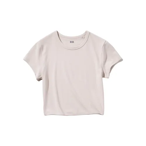 UNIQLO T-Shirts Women's Oatmeal Beige