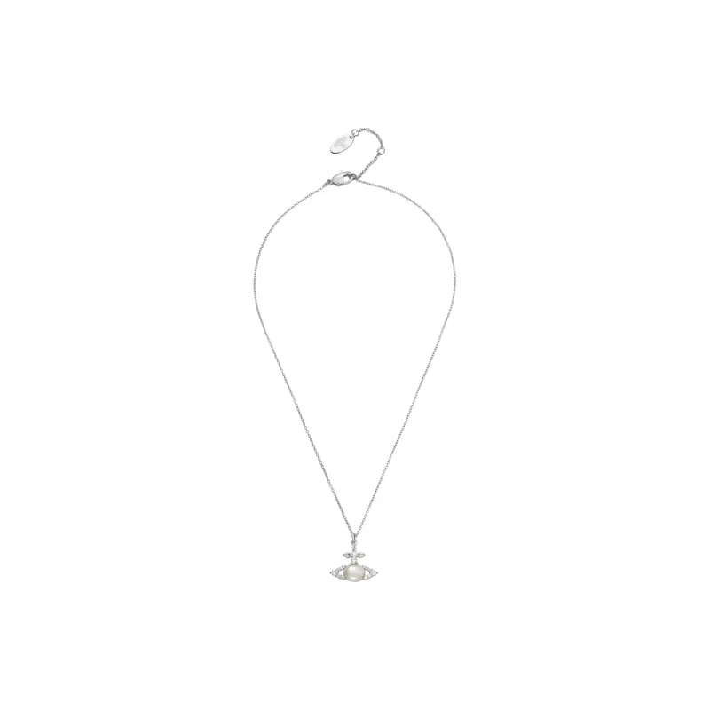 Vivienne Westwood Pearl Inlay Pendant Necklaces Women's Silver-2