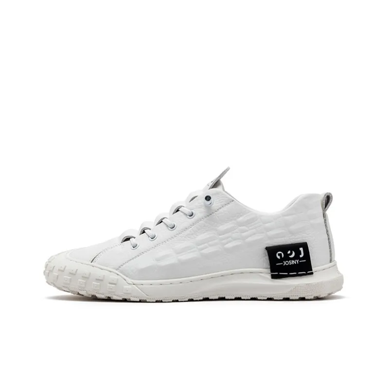 JOSINY Men's Casual Shoes Men Low Top White-0