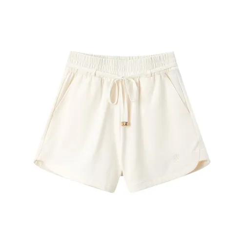 PEACEBIRD Casual Shorts Women's Off White