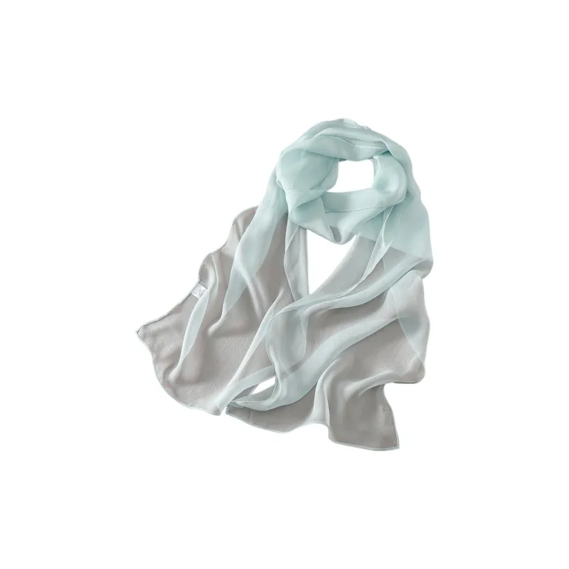 Hang Silk Road Mulberry Silk Silk Scarves Women's White-4