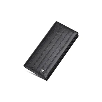 SEPTWOLVES Top Grain Cow Leather Wallet Money Clip Long Clip Business Suit Clip Men's