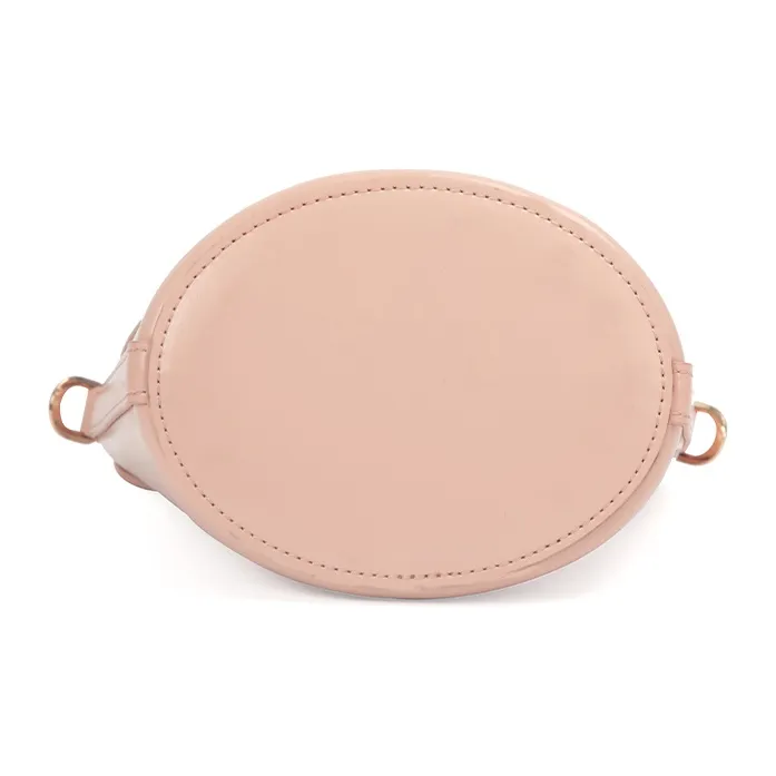 TOMATO&POTATO Cow Leather Cell Phone Pouch, Shoulder Bag, Crossbody Bag Regular Women's Brown/Ecru/Light Pink-14