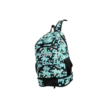 ZOKE Nylon Backpack Regular Unisex Dazzling Green Floral Color