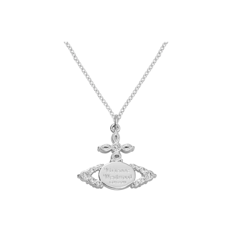 Vivienne Westwood Pearl Inlay Pendant Necklaces Women's Silver-1