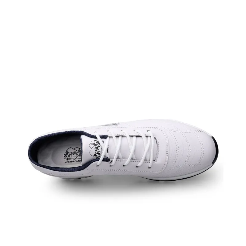HENIBAOLUO Men's Casual Shoes Men Low Top White/Black-3