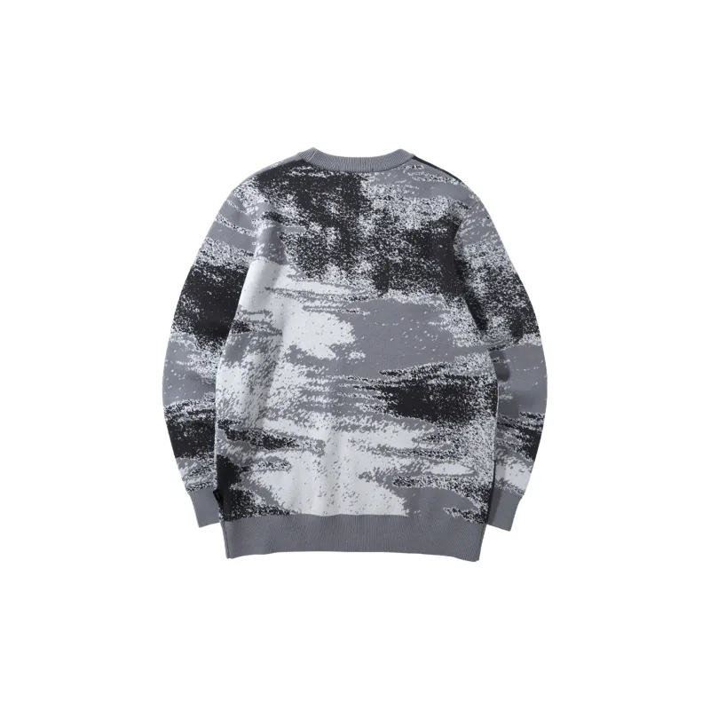HLA Crew Neck Landscape Long Sleeved Knitwear Men's-1