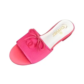 CHANEL Slide Slippers Women's Pink