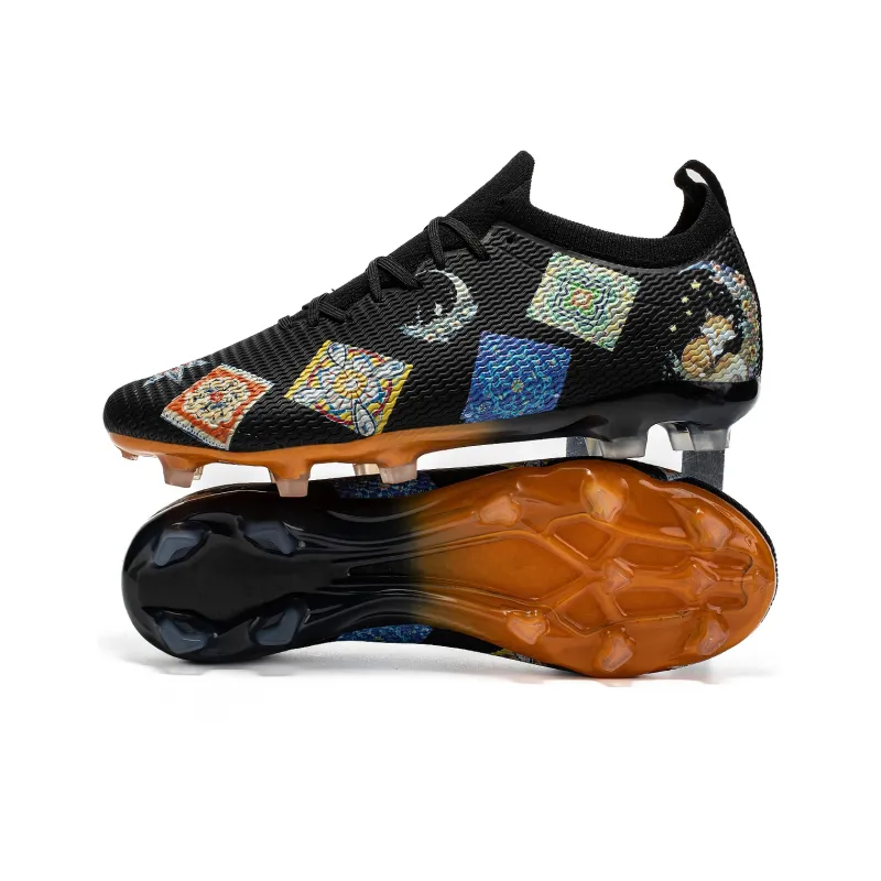 Saibi Slip Resistant, Abrasion Resistant, Waterproof Coverage Competition Training Multi Surface TF Soccer Shoes Unisex-51