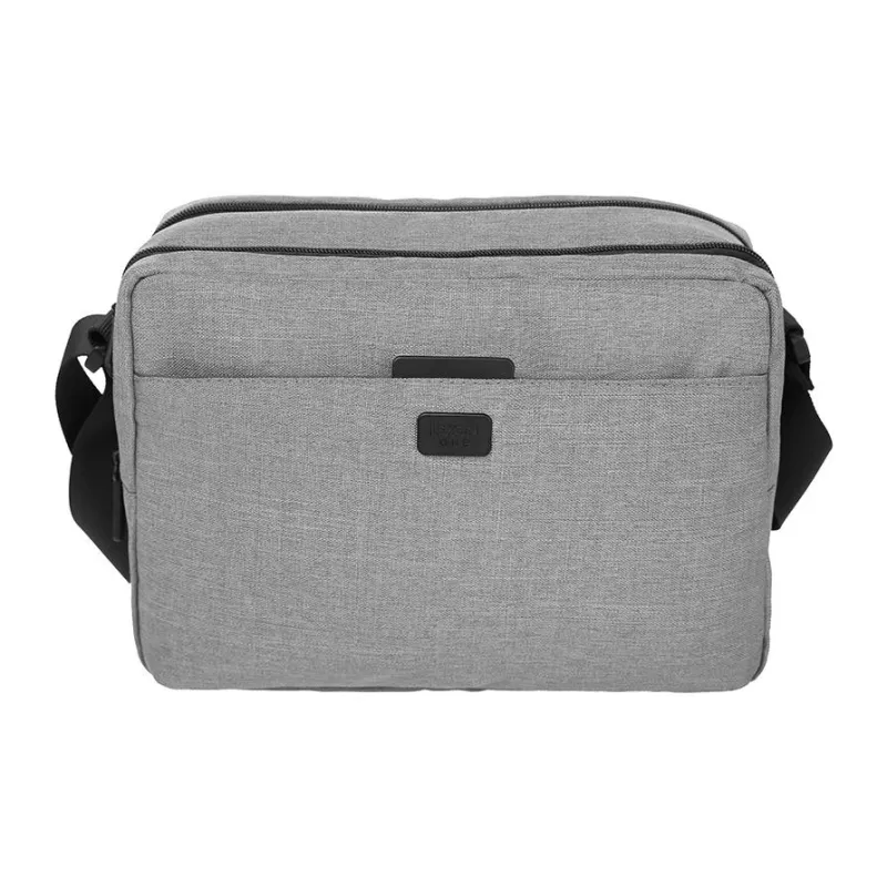 LEXON Polyester Shoulder Bag, Crossbody Bag Regular Unisex Orange/Gray-4