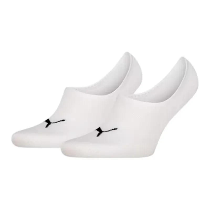 PUMA No Show Socks Unisex 2 Pack White-0