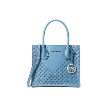 MICHAEL KORS Mercer Polyurethane Tote Bag Shopping Bag Handbag Shoulder Bag Crossbody Bag Medium Size Women's Sky Blue