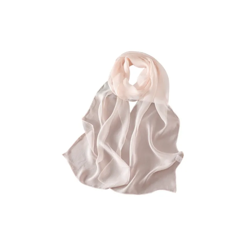 Hang Silk Road Mulberry Silk Silk Scarves Women's White-2