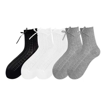COTTON CHEESE Mid-Calf Socks Women's 5 Pack