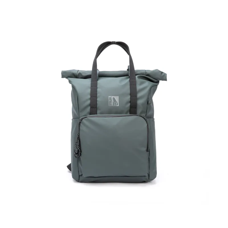 INUK Recycled Material Carry Backpack Regular Unisex Black Forest Green/Extreme Night Black-0