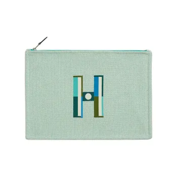 HERMES Cotton Clutch Tubas Women's Mint Green