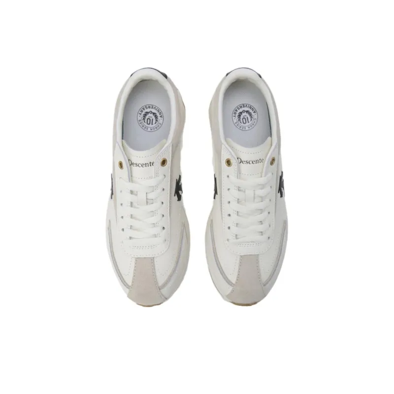 DESCENTE Cron Racer Anti Slip And Wear Resistant Breathable Low Top Casual Shoes Unisex Beige-2