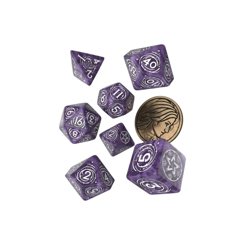 Q WORKSHOP The Witcher Dice Set Yennefer Lilac And Gooseberries Board Games-1