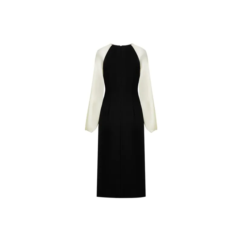 MeetMetro Long Sleeved Dresses Women's Black-1
