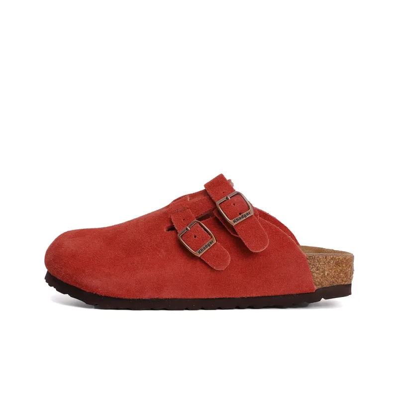 Khadgar Mules Slip on Shoes With Partial Coverage, Reversible, Birkenstock, Cork Soft Sole Closed Toe Slippers Unisex-35