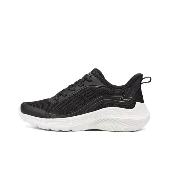 Skechers Bob's Anti Slip Wear Resistant Low Top Casual Running Shoes Women's Black White