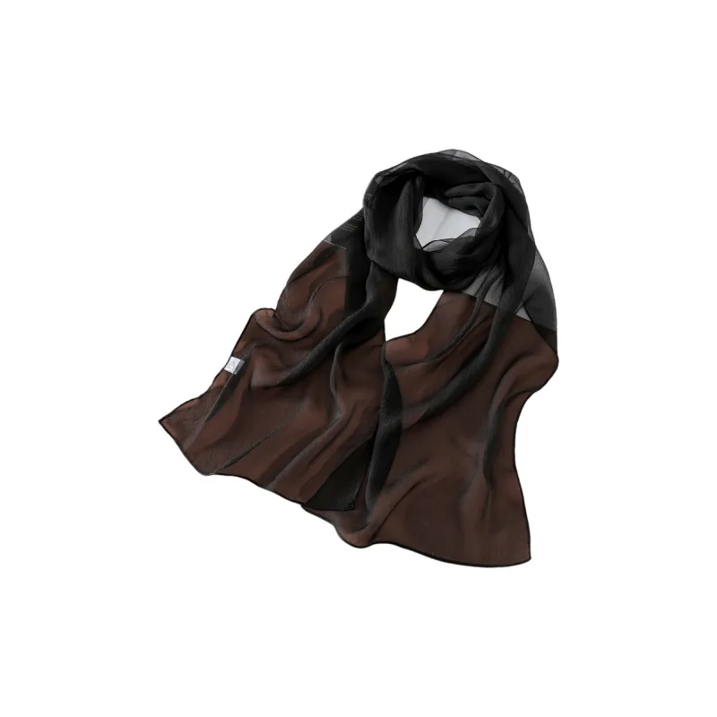 Hang Silk Road Mulberry Silk Silk Scarves Women's White-7