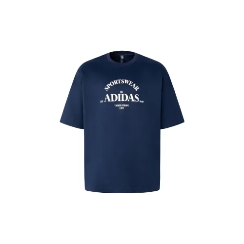 Adidas T-Shirts Men College Navy/Jade White