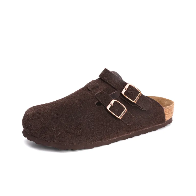 Khadgar Mules Slip on Shoes With Partial Coverage, Reversible, Birkenstock, Cork Soft Sole Closed Toe Slippers Unisex-33