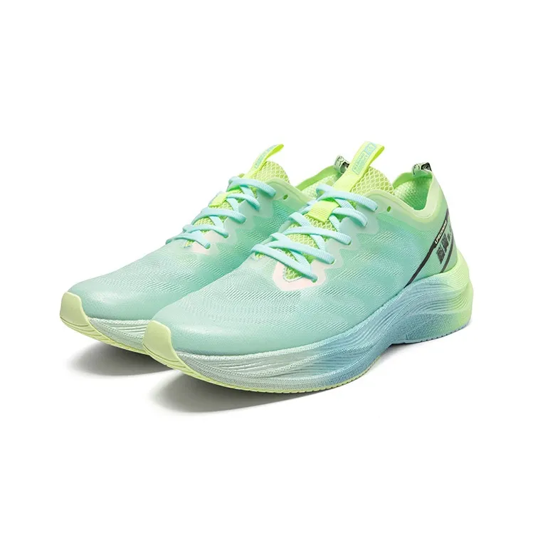 LPMX Running Shoes Men Low Top White Turquoise Green-2