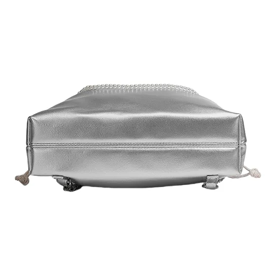 H YXIANG PU One Shoulder Handbags Regular Women's Silver/Black-3