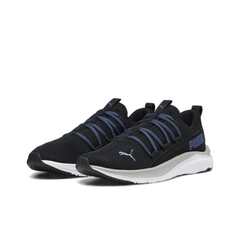 PUMA Softride One4all Cushioning Anti Slip And Wear Resistant Low Top Casual Running Shoes Men's Black Blue-2
