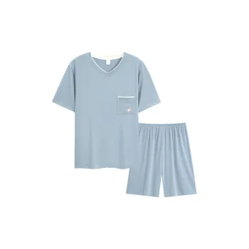The Story Of The Flower Season Pajama Set Men's Pink Blue