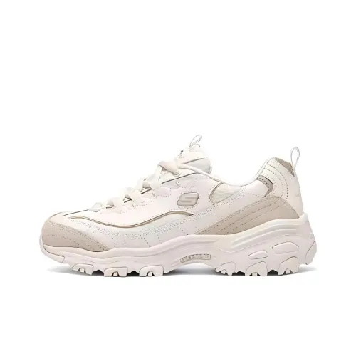 Skechers DLITES Cushioning Wear Resistant Support Height Increasing Low Top Chunky Sneakers Women's Taupe