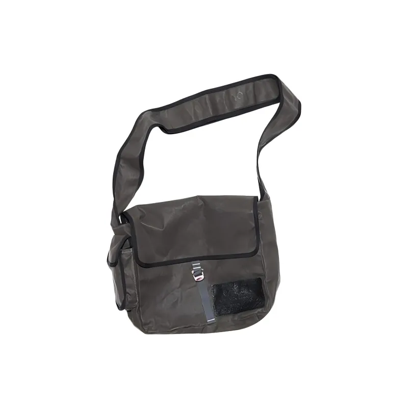 Acne Studios Cotton Messenger Bag Shoulder Bag Crossbody Bag Unisex Gray Black-0