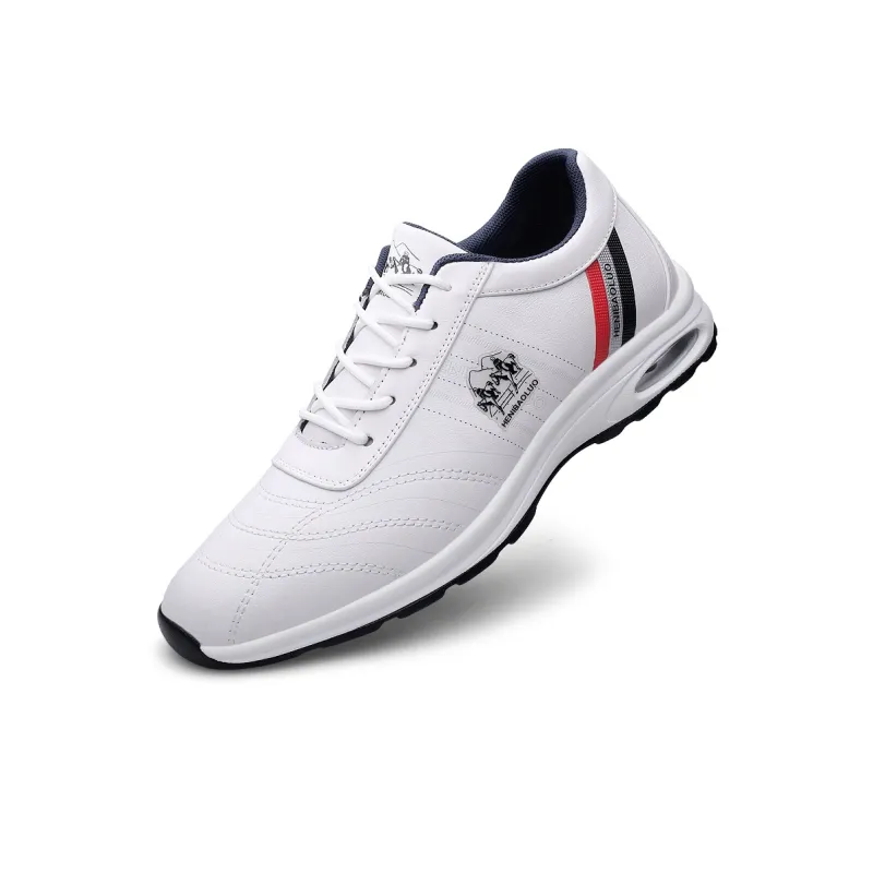 HENIBAOLUO Men's Casual Shoes Men Low Top White/Black-2