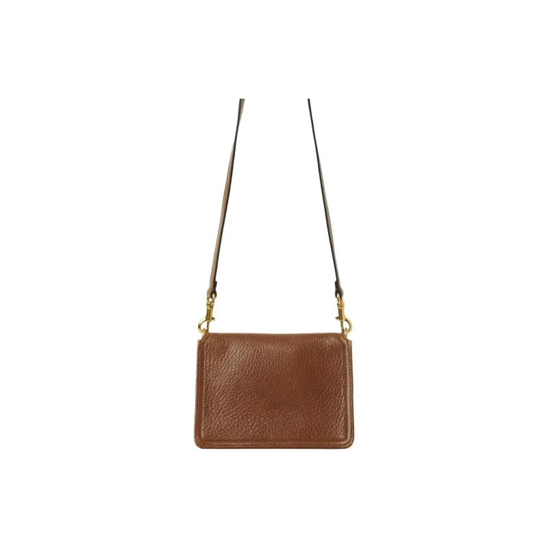 Chloe Grained Calfskin Cloak Bag Shoulder Bag Crossbody Bag Mini Women's Clay Brown-2