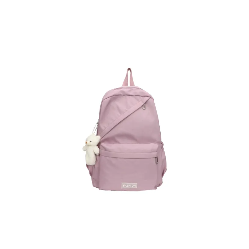 GEERDUN Nylon Fabric Backpack Women's Black/White/Purple/Green/Pink-2