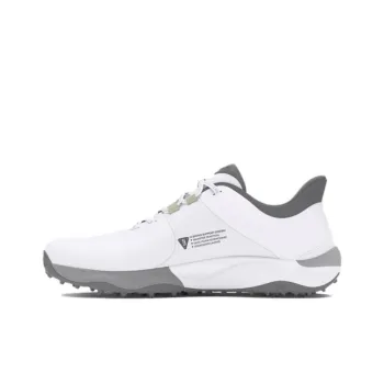 Under Armour Drive Pro Spikeless Golf Wide 'White Metallic Gun Metal'