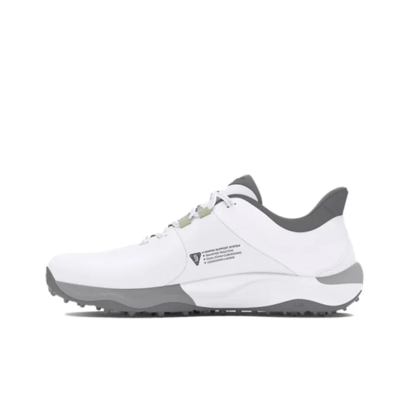 Under Armour Drive Pro Spikeless Golf Wide 'White Metallic Gun Metal'-0