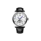 Silver Case White Dial Black Belt