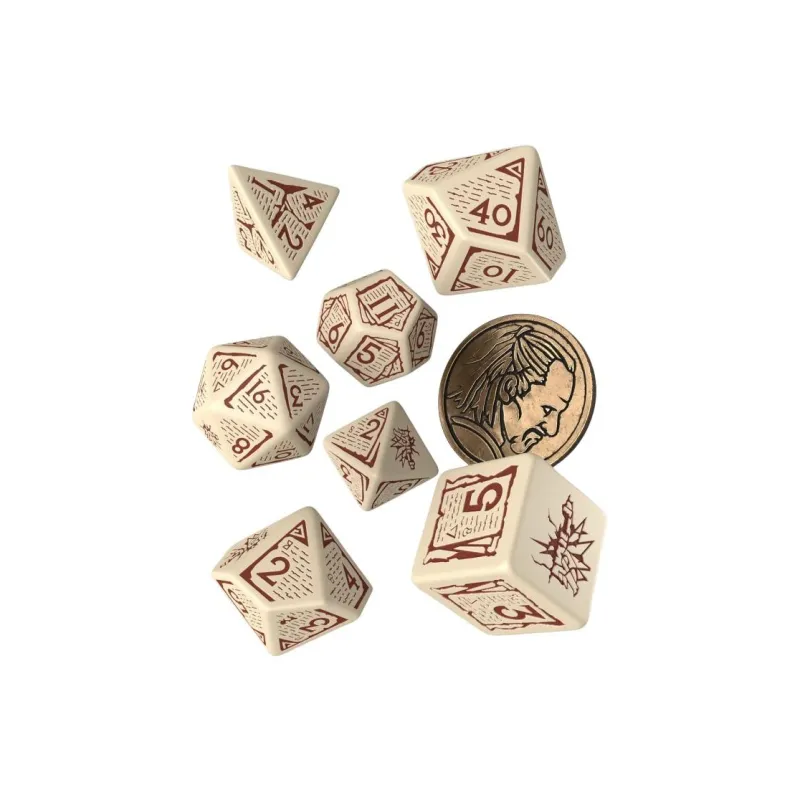 Q WORKSHOP The Witcher Dice Set Vesemir The Old Wolf Board Games-1